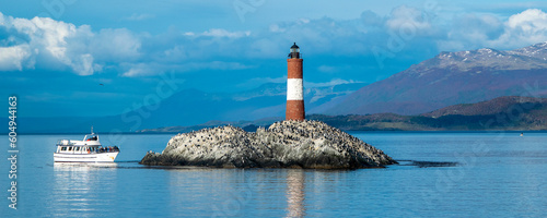 Schilderij op canvas Les eclaireurs lighthouse, ushuaia, argentina