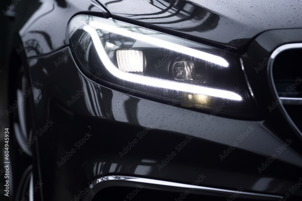 Car headlights, Exterior closeup detail, Car detail