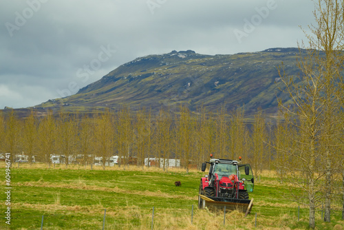 farm in Iceland. agriculture in precarious conditions. landscape.