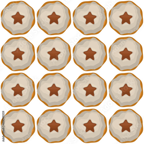 Pattern homemade cookie different taste in pastry biscuit