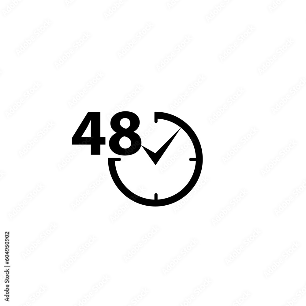 48 hours icon isolated on white background 48 hours icon isolated on white background