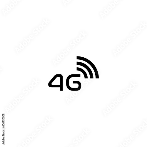 4G network icon illustration on white background.