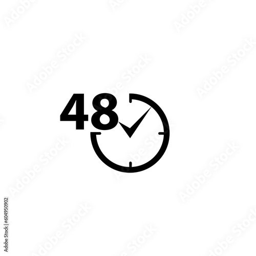 48 hours icon isolated on white background