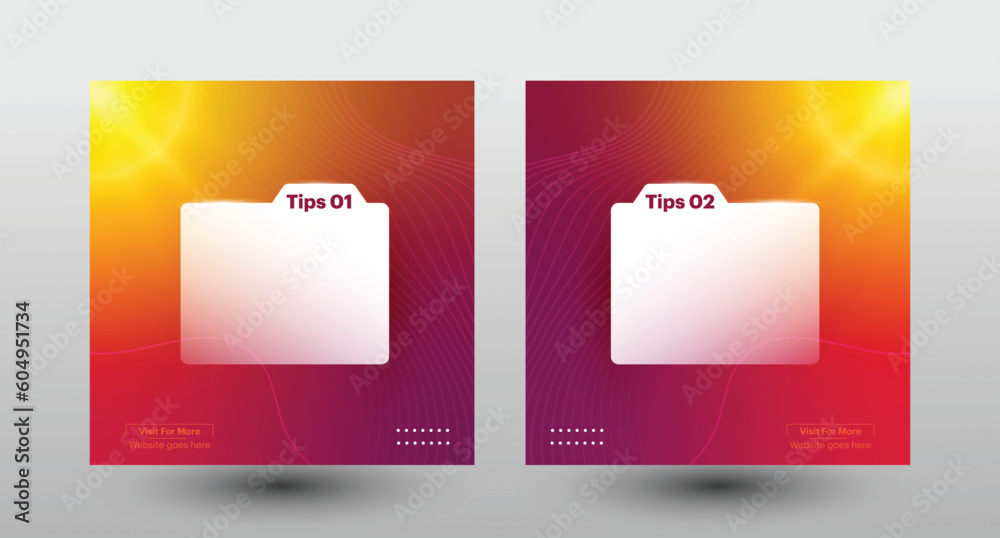 Social media tutorial, tips, trick, did you know post banner layout template with geometric background design
