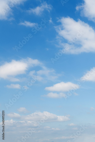 Blue sky with white clouds background