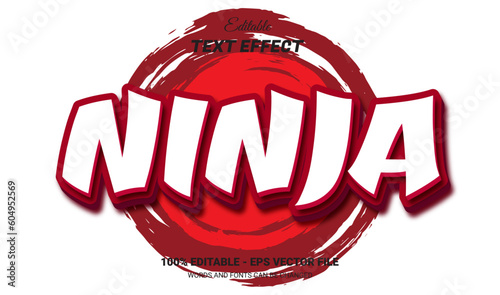Ninja editable text effect style