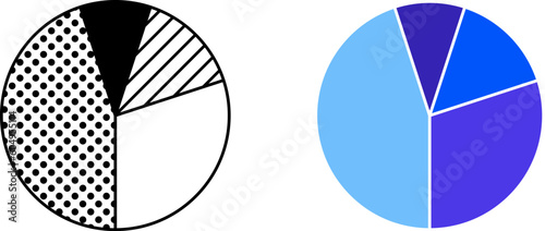 円グラフのデザイン　セット