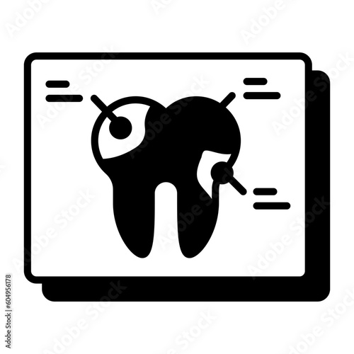 orthodontic brackets placement concept,  debonding procedure vector icon design, odontology symbol, oral medicine sign, Dental instrument stock illustration 