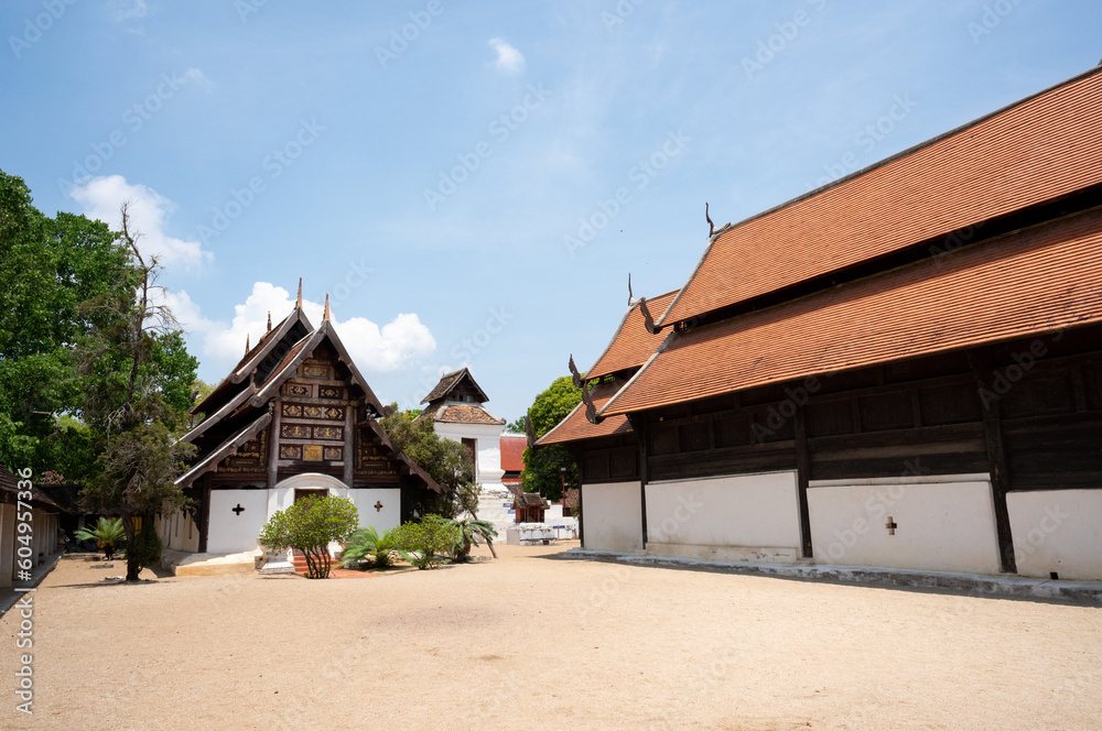 Wat Phra That Lampang Luang (Kham Mueang) is located in Lampang Luang Municipality, Ko Kha District, Lampang Province, about 18 kilometers southwest of Lampang,Thailand,2023-05-10