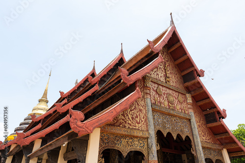 Wat Phra That Lampang Luang (Kham Mueang) is located in Lampang Luang Municipality, Ko Kha District, Lampang Province, about 18 kilometers southwest of Lampang,Thailand,2023-05-10