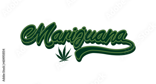 Vector logo for Marijuana Company Emblem, Smoke weed cannabis logo