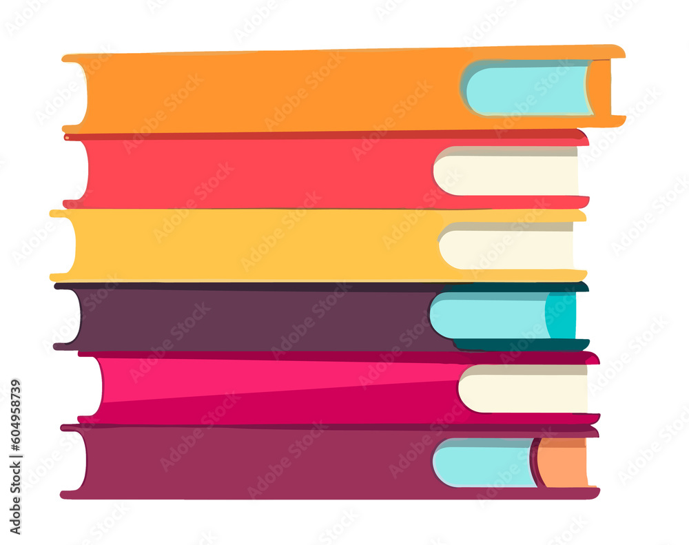 Books illustration on white transparent background. Books illustration on white transparent background.