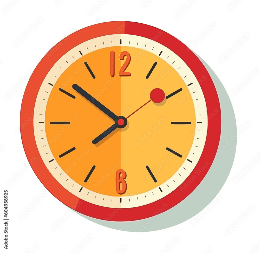 clock illustration on white transparent background. clock illustration on white transparent background.