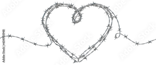 Fotografía a 3D illustration featuring heart-shaped wire sculptures
