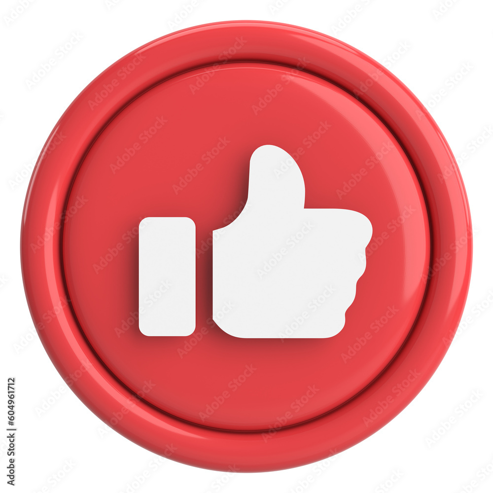Like button. Like icon. 3D illustration. Like button. Like icon. 3D illustration.