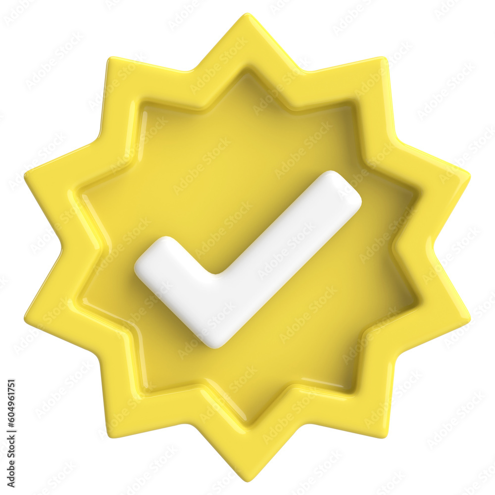 3D checkbox. Check mark. 3D illustration. 3D checkbox. Check mark. 3D illustration.