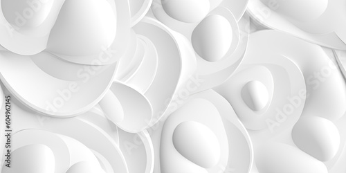 Fototapeta Naklejka Na Ścianę i Meble -  Abstract 3d white background seamless pattern texture. Generative AI