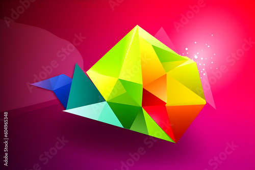 Free Download Abstract illustration - modern art colorful painting with geometrical patterns. Generative AI - GFXLoad