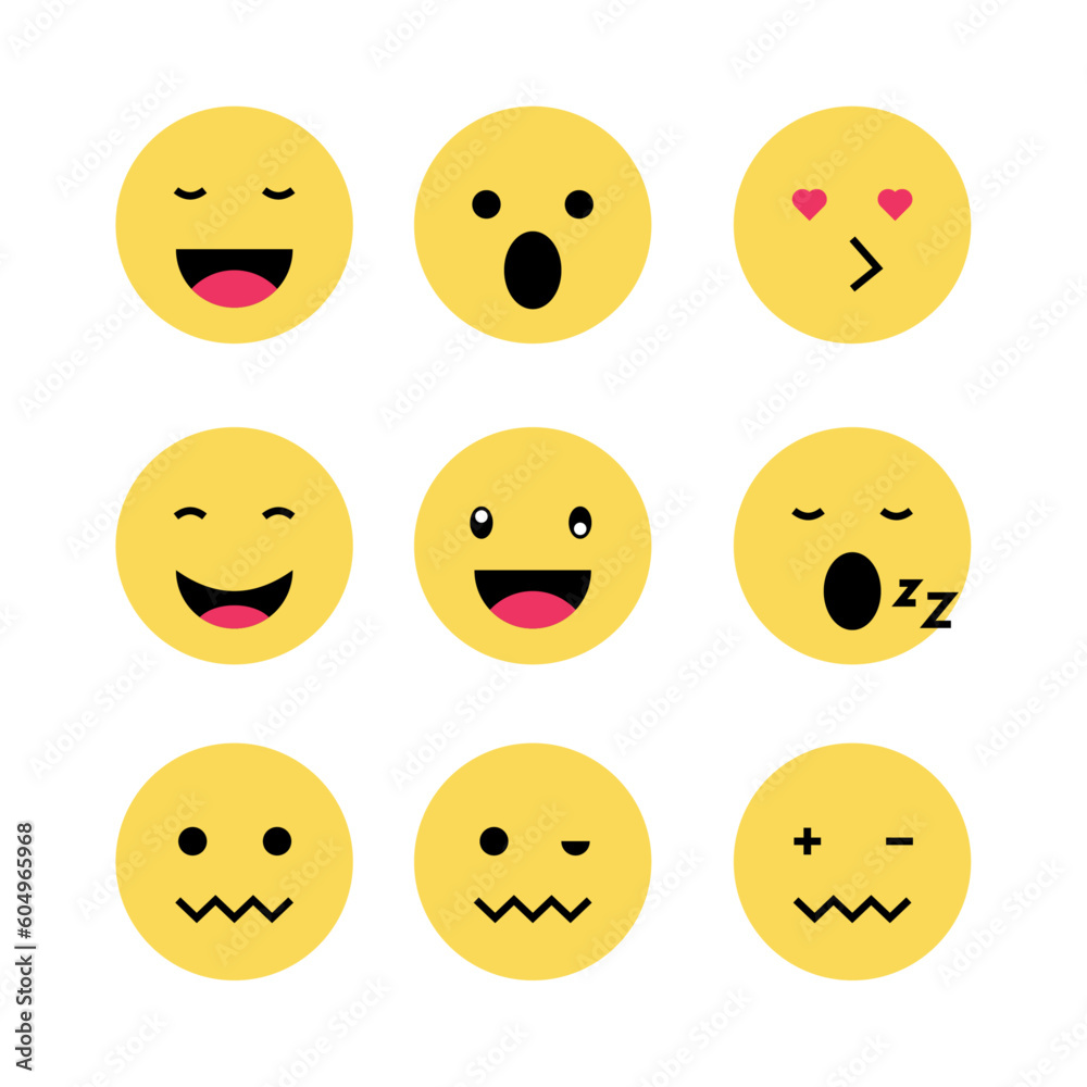 Emojies set, Emotions with emojis Emojies set, Emotions with emojis