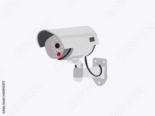 IP CCTV camera install by have water proof cover to protect camera with home security system concept.