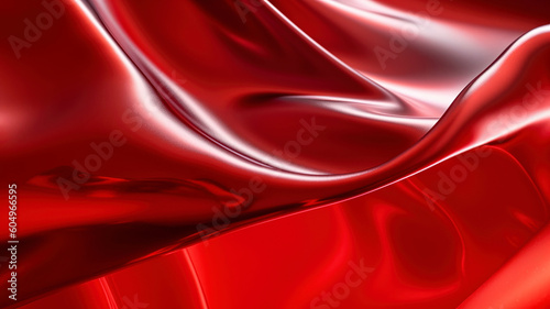 Abstract red background, with beautiful lighting spots and reflections.