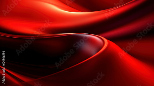 Abstract red background, with beautiful lighting spots and reflections.