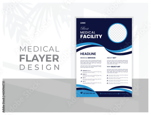 Modern Health care Flayer design. Creative Medical flayer design for Promotion and Marketing. Printable & Editable for all user. 