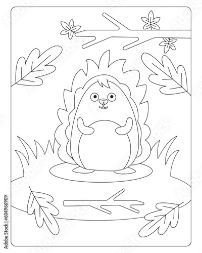 Autumn Coloring Pages for Kids, Autumn Coloring pages, 
kids Coloring pages, Animals, flower, Nature, black and white Coloring pages.   