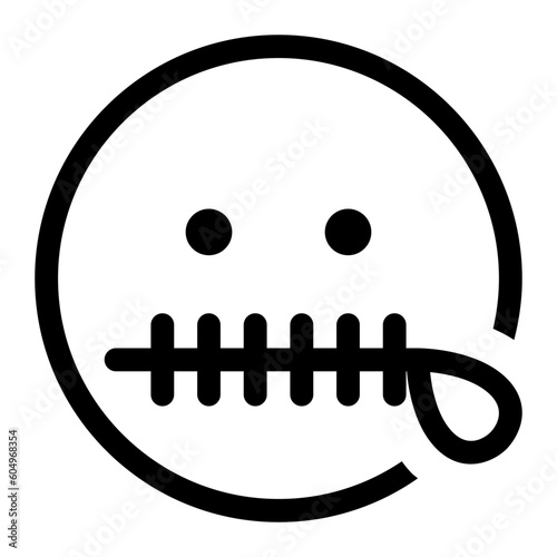 Zipper Mouth Emoji