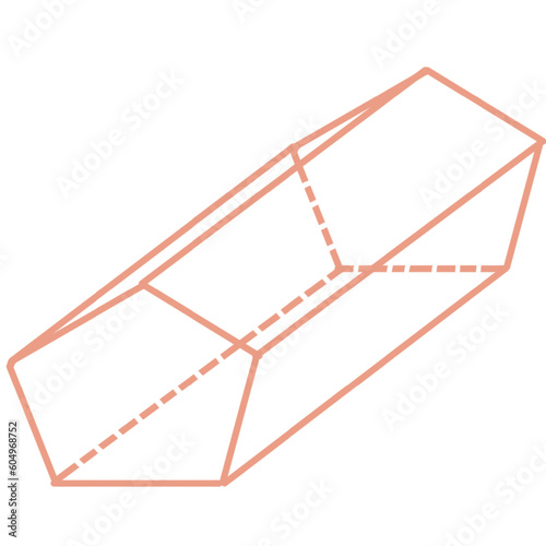 geometry Pentagon dotted line three dimensional vector editable