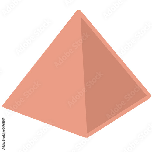 geometry Square Pyramid vector editable
