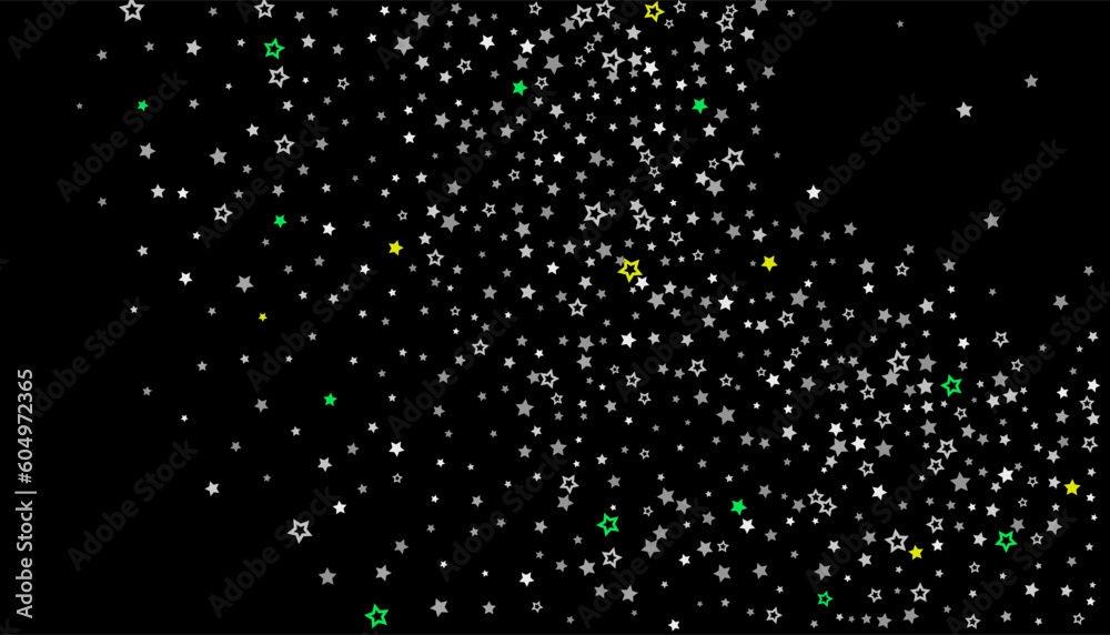 Brightly coloured stars scattered against a dark background. Festive background. Design element. Vector illustration, EPS 10. Brightly coloured stars scattered against a dark background. Festive background. Design element. Vector illustration, EPS 10.