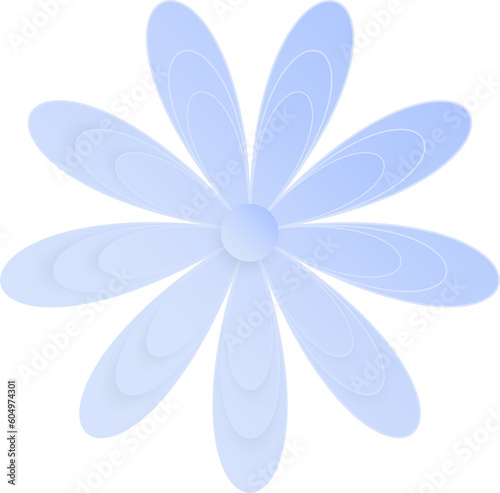 Flower  Element of floral paper cut. Paper cut of flower shape and spring symbol.