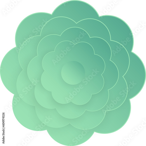 Flower  Element of floral paper cut. Paper cut of flower shape and spring symbol.