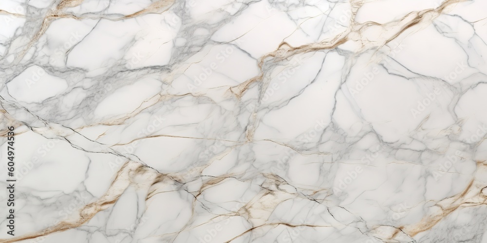 Minimal white marble texture with natural pattern for background, generative ai
