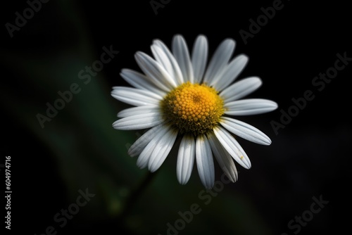 Delicate Beauty: Close-up of a Small Daisy Flower in Full Bloom