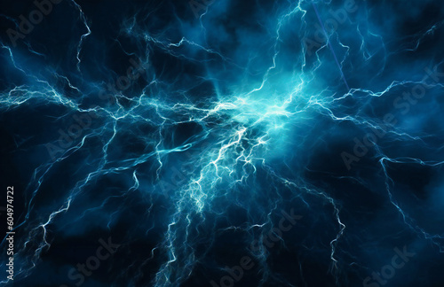 electricity on a blue background