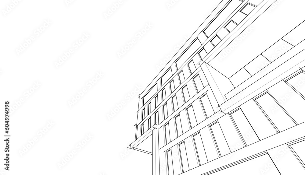 Modern office building concept 3d rendering Modern office building concept 3d rendering