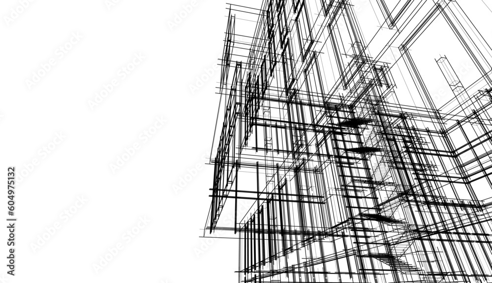 Modern office building concept 3d rendering