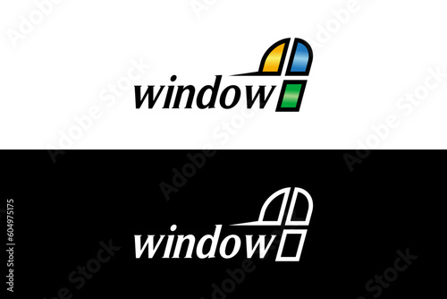 Modern digital colorful windows logo design