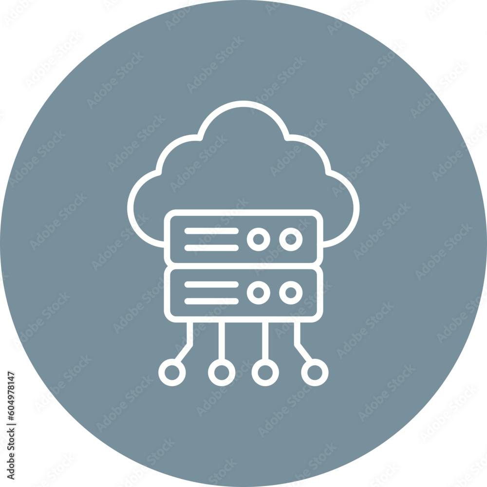 Cloud Server Icon Cloud Server Icon