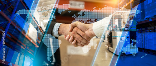 Businessman handshake for teamwork of business merger and acquisition,successful negotiate,hand shake,two businessman shake hand with partner to celebration partnership and business deal concept