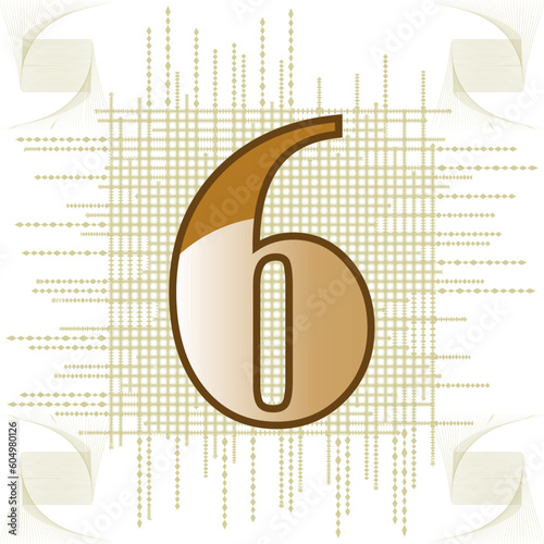 Ziffern, Zahlen in Vektor, Grafik, Logo, Symbol