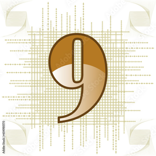 Ziffern, Zahlen in Vektor, Grafik, Logo, Symbol