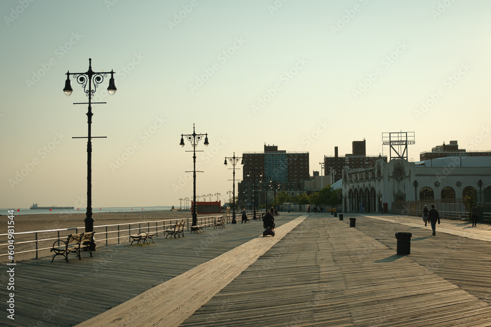 The Boardwalk in Coney Island, Brooklyn, New York