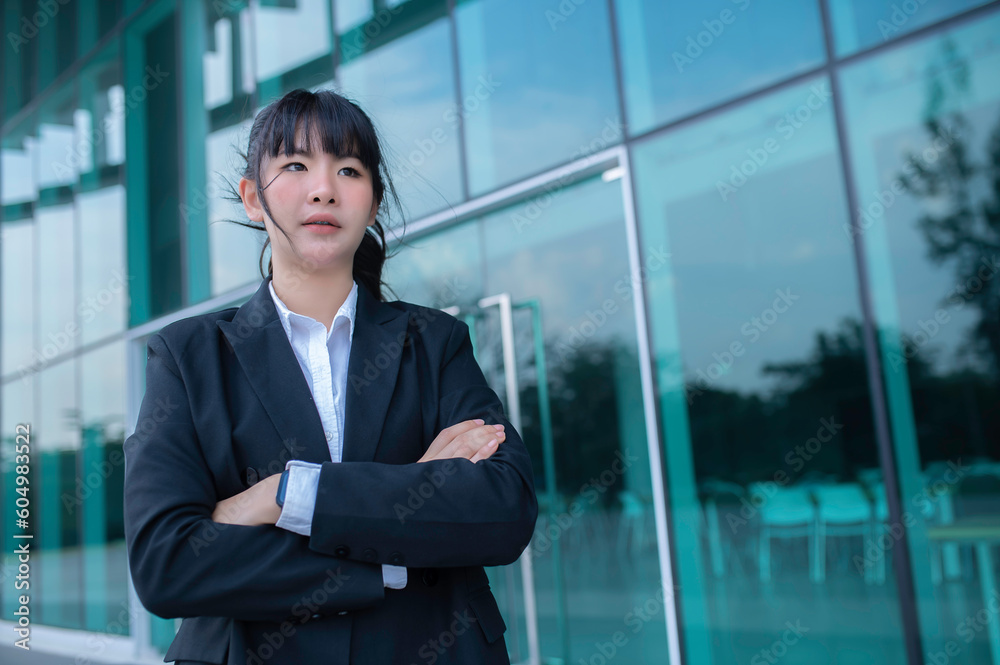 Portrait of a successful business woman,Beautiful Woman Going To Work Walking Near Office Building,professional entrepreneur standing in office clothing Portrait of a successful business woman,Beautiful Woman Going To Work Walking Near Office Building,professional entrepreneur standing in office clothing
