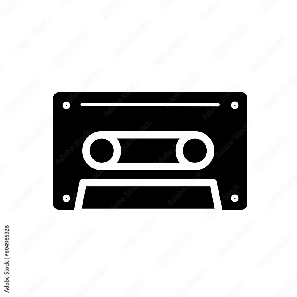 cassette tape caseta - vector icon, cassette tape caseta - vector icon,