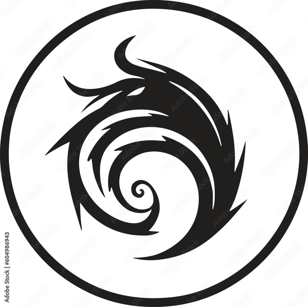 black tribal tattoo. tribal logo. vector illustration. black tribal tattoo. tribal logo. vector illustration.