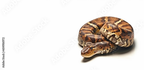 Snake animal isolated on white background, Generative AI