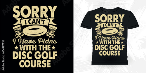 Funny Disc Golfing Retro Vintage Disc Golf Player T-shirt Design